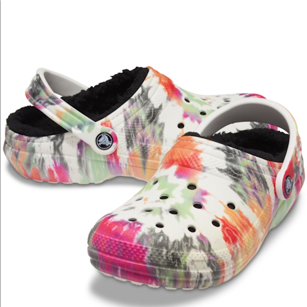 CROCS Classic Tie-Dye Lined Clog (Sz W 9)